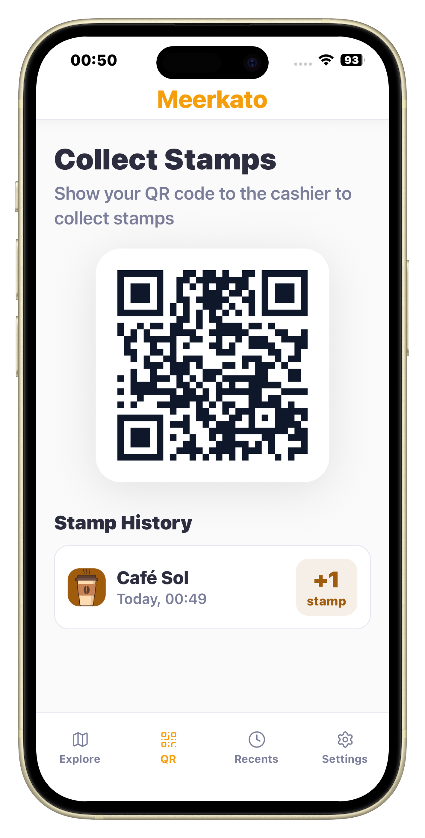 Meerkato QR and stamp history