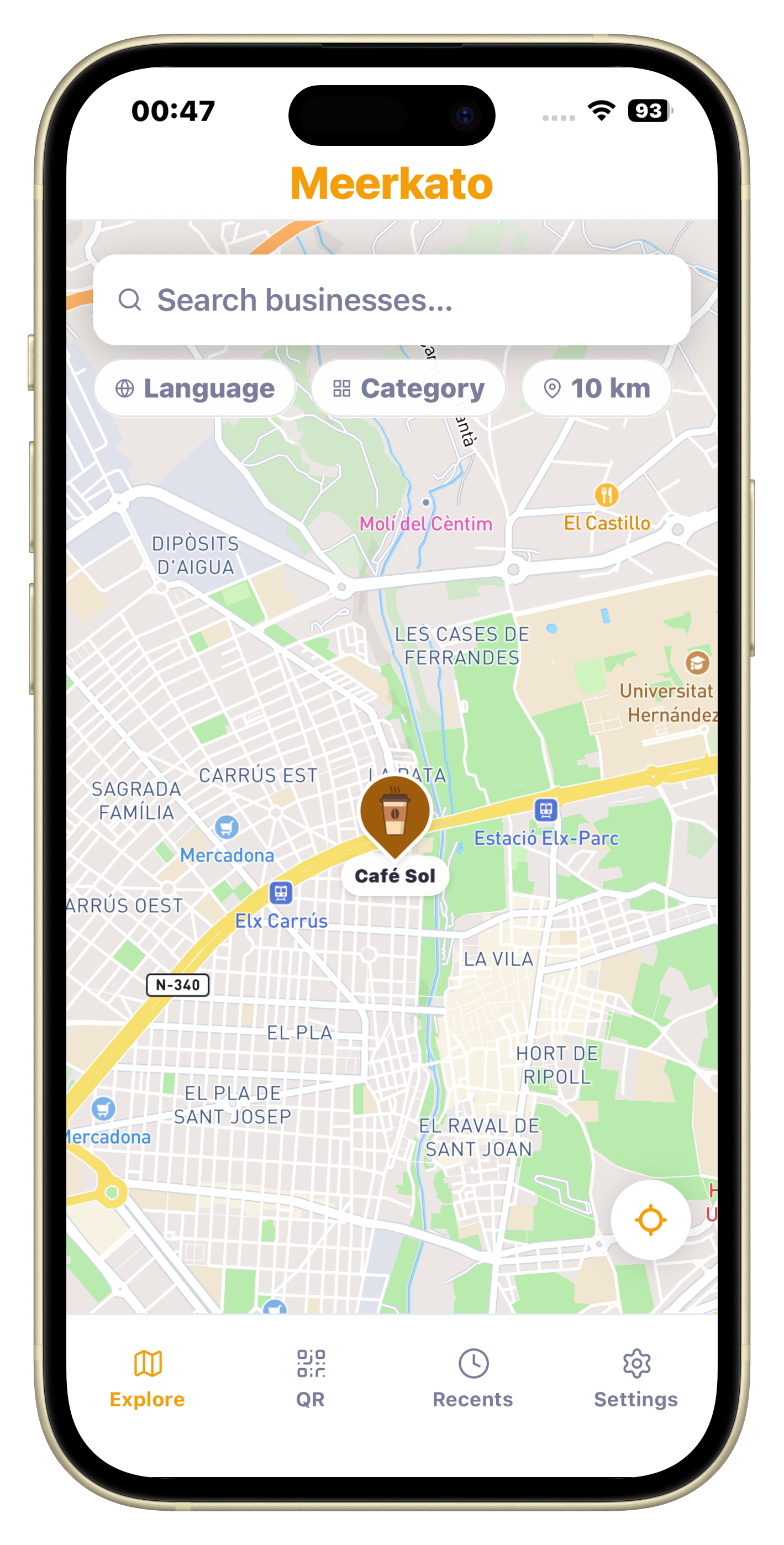 Meerkato map and business discovery